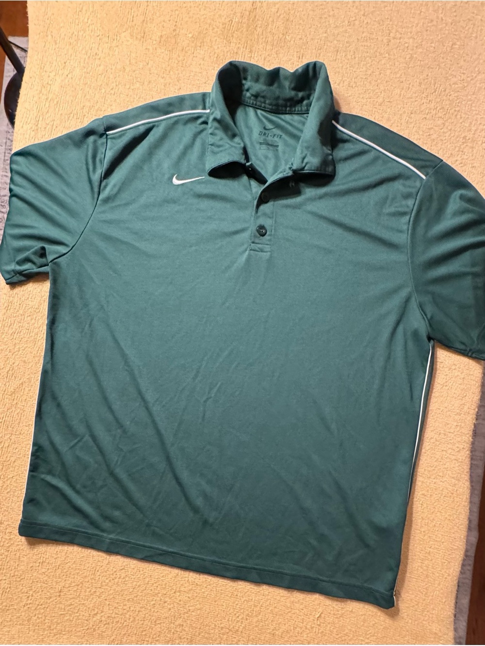 Nike Men’s Forest Green Polo with White Accent